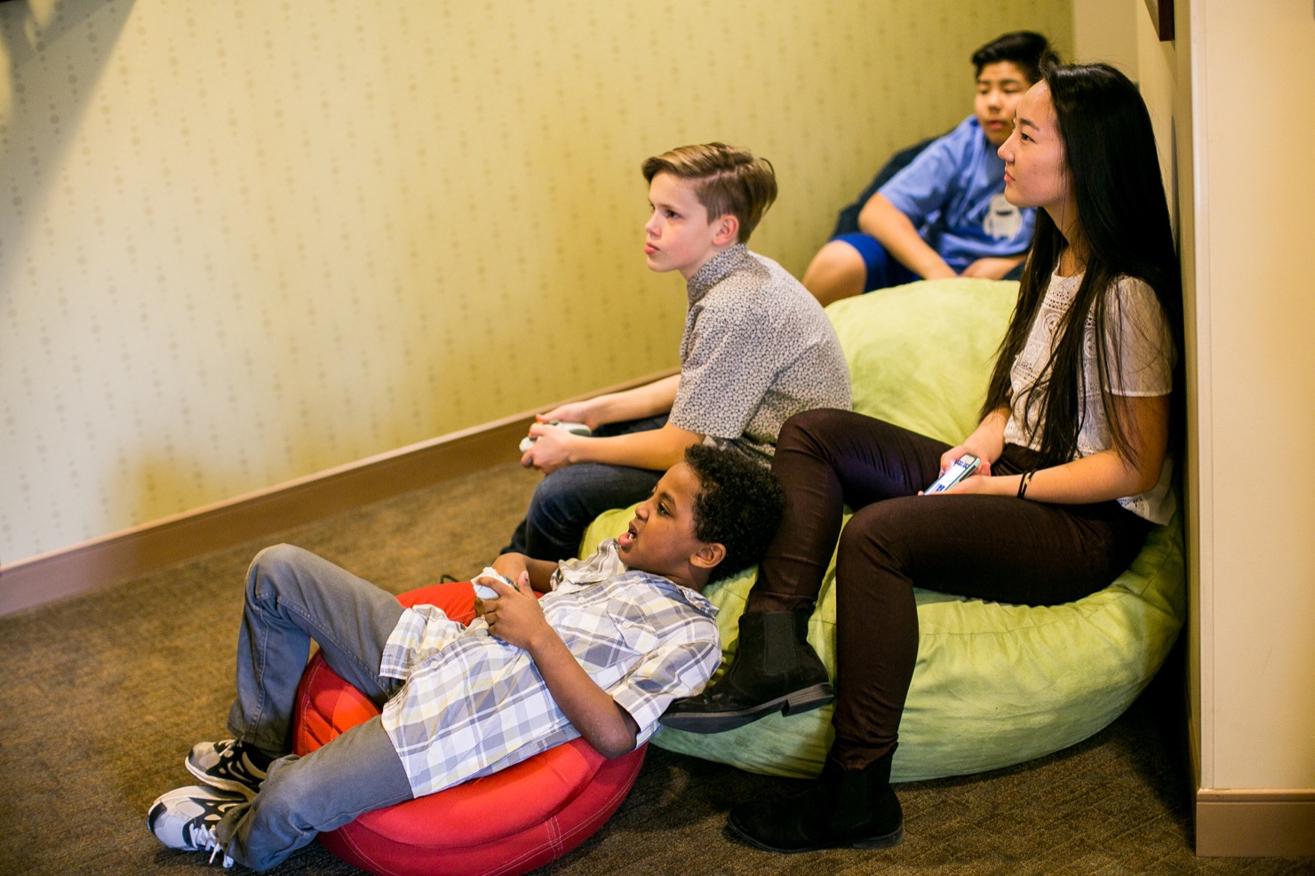 Roos Orthodontics' patients playing video games